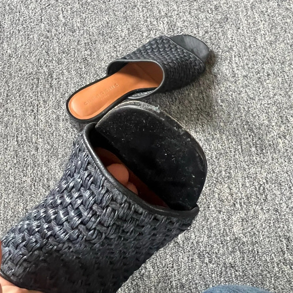 Clergerie Straw Slides with Geometric Heel, size 35.5 - Picture 10 of 11